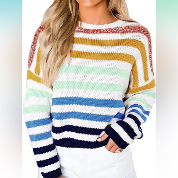 zessica Sweaters - Knit Striped Sweater